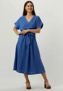 Minus Hemma Midi - Jurk - Blauw Wit Gestreept