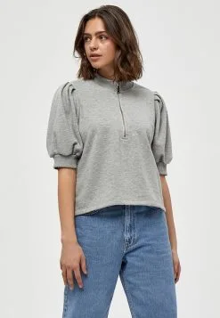 Minus Bisca- T-Shirt Print - Light Grey Melange