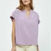 Minus Megara V-Neck Cap Sleeve- Blouse - Lupine Purple -Minus Winkel 083051441efc473990c9cd79e3c7dec0