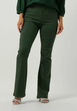 Minus Broeken Carma High Waisted Flared - Broek - Groen
