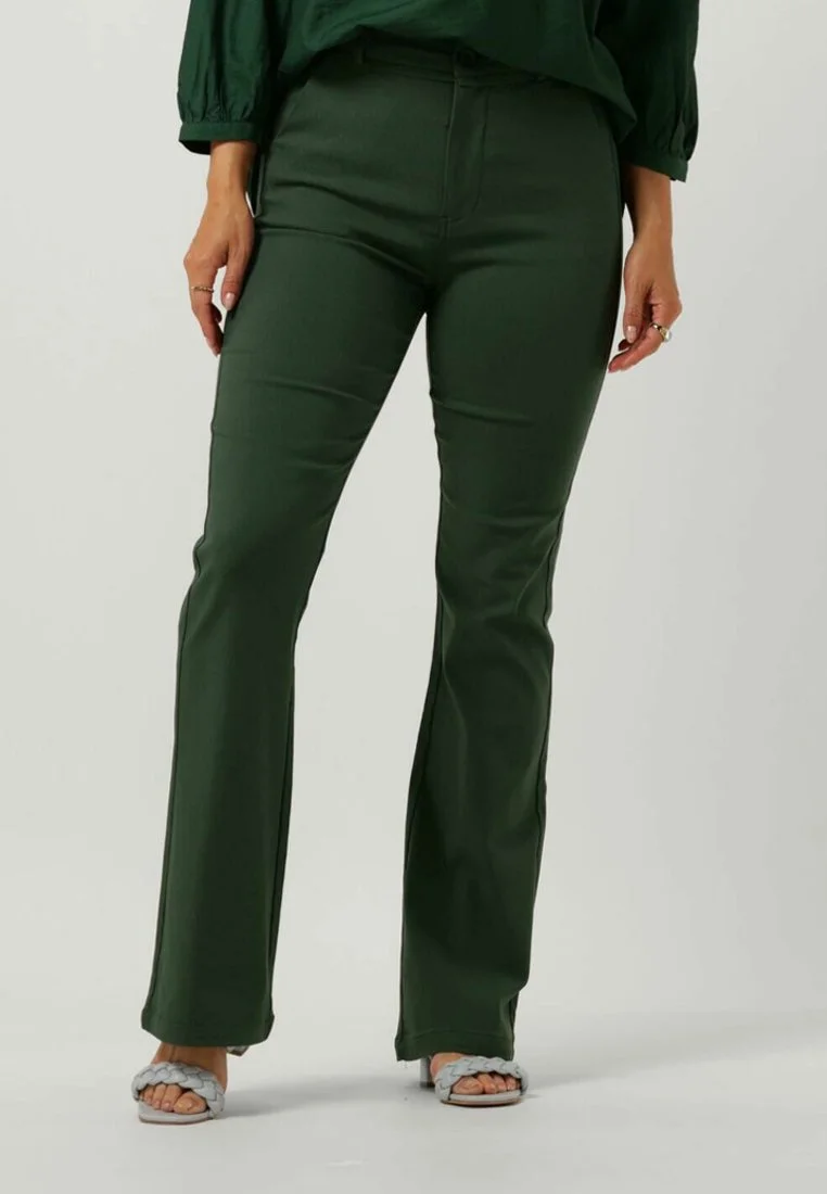 Minus Broeken Carma High Waisted Flared - Broek - Groen 3 Minus Broeken Carma High Waisted Flared - Broek - Groen