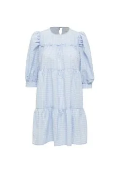 Minus Rowen - Jurk - Blue Checked -Minus Winkel 0b954b5d7f0f464e82566208e98fc61c