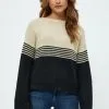 Minus Kalia - Trui - Sand Gray Stripe