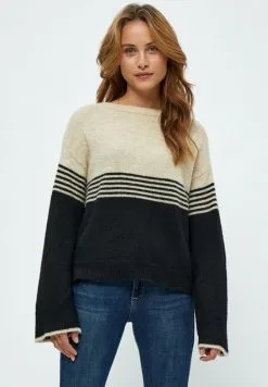 Minus Kalia - Trui - Sand Gray Stripe