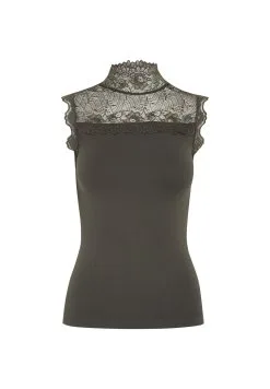 Minus Vanessa High Neck - Top - Beluga Green -Minus Winkel 0efa3f42c0e74e1f98b485089b9c3abb