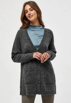 Minus Rosia Long - Vest - Dark Grey Melange