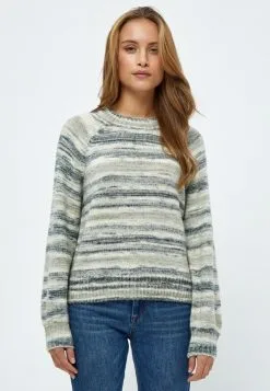 Minus Trui - Sand/Gray Striped