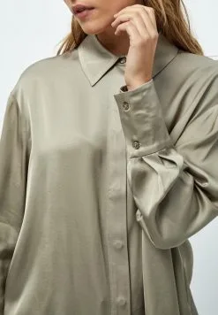 Minus Kamia Oversized - Overhemdblouse - Wood Smoke -Minus Winkel 13890faee5c349e392006916324946a9