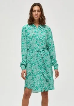 Minus Aika- Blousejurk - Ivy Green Patchwork Print