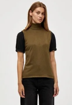 Minus Raka- Top - Dark Olive Melange