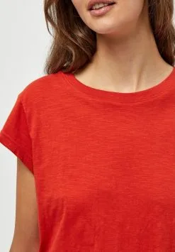 Minus Leti Tee - T-Shirt Basic - Lipstick Red -Minus Winkel 18f7f0b770494622aa7c89286ae697af