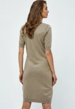 Minus Milla V Neck - Etui-Jurk - Wood Smoke Melange -Minus Winkel 1b7e8af87ab0454487865695cb779903