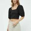 Minus Shelba Cropped - Blouse - Black