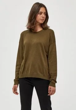 Minus Elne - Trui - Dark Olive Melange