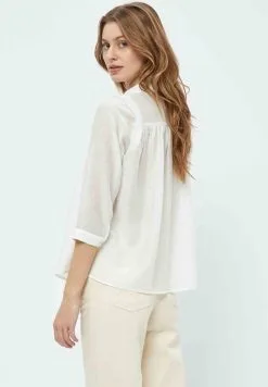 Minus Aneda 3/4 Sleeve- Overhemdblouse - Broken White -Minus Winkel 27eb63016d80409baa0123a6cf844299