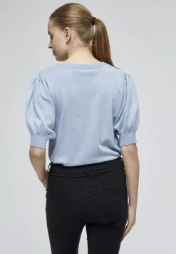 Minus Liva - T-Shirt Basic - Dusty Blue Melange -Minus Winkel 295c8ed360b2473eb7507f7c728c05ac