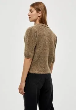 Minus Mille - Poloshirt - Sand Melange -Minus Winkel 2b88b2442e0e4e9eb2201bf16dbec210