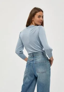 Minus Mersin - Trui - Dusty Blue Melange -Minus Winkel 2ec318d20bea49d382b5a60b1477d5da