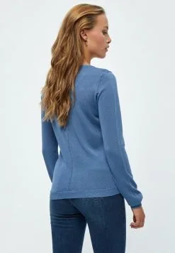 Minus New Laura - Vest - Denim Blue Lurex -Minus Winkel 2faa99bb5dae4c3d9285385d2345bc3f