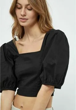 Minus Shelba Cropped - Blouse - Black -Minus Winkel 334497d59b3e4baf823c95af94b54385