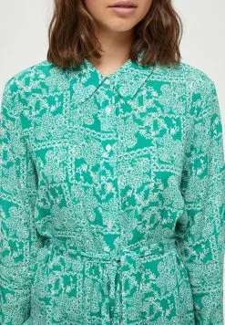 Minus Aika- Blousejurk - Ivy Green Patchwork Print -Minus Winkel 38169485fdc14d798cd93eed4c20e71e