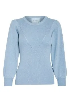 Minus Galvia 3/4 Sleeve - Trui - Dusty Blue Melange -Minus Winkel 3865f5149f9f414584153441df7aab0a