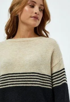 Minus Kalia - Trui - Sand Gray Stripe -Minus Winkel 39313cf2141149bc83bc8dd638f16048