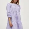 Minus Rowen - Jurk - Purple Checked -Minus Winkel 399abd70f8654894924e64982940d6c4