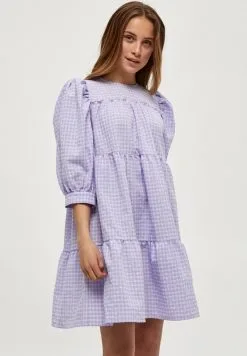 Minus Rowen - Jurk - Purple Checked