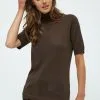 Minus Lima Roll Neck - T-Shirt Basic - Slate Brown Lurex -Minus Winkel 39b1a05439d848009a450af2a1fd61d0