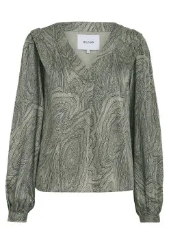 Minus Polly - Blouse - Wood Smoke Swirl Print -Minus Winkel 3e2a1542983f4d169ea2a312f7304756