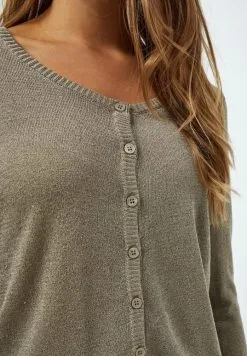 Minus New Laura - Vest - Wood Smoke Lurex -Minus Winkel 402def22f71c4900a449f6abc41813d4