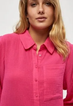 Minus Mavina Oversize - Overhemdblouse - Pink Flamingo -Minus Winkel 414a2bd2c91a402283c516667d62704b