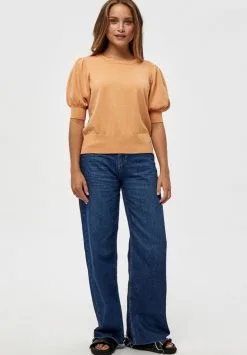 Minus Liva - T-Shirt Basic - Apricot Tan Melange -Minus Winkel 42dcd1ad30c040c08a920ff0a1d9e628