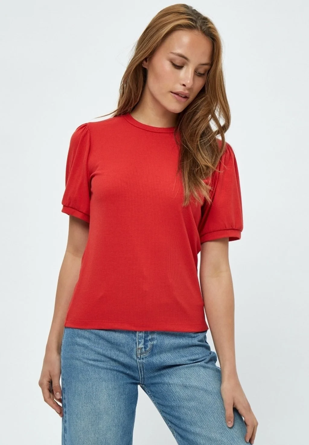Minus Johanna- T-Shirt Basic - Lava Red 3 Minus Johanna- T-Shirt Basic - Lava Red