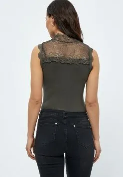 Minus Vanessa High Neck - Top - Beluga Green -Minus Winkel 449cf39bd79143bfb452284dd71428d5