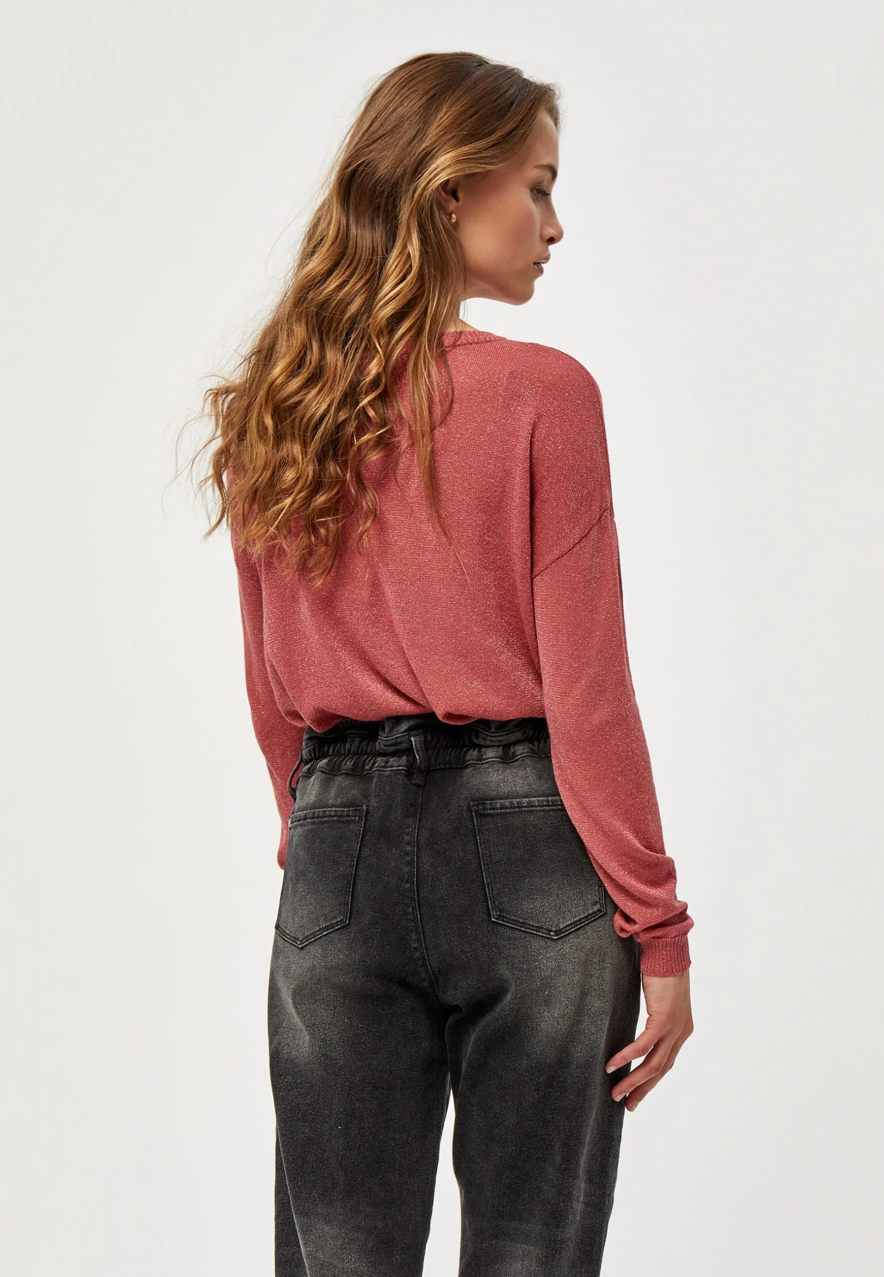 Minus Elne - Trui - Mineral Red Lurex 5 Minus Elne - Trui - Mineral Red Lurex - Afbeelding 3