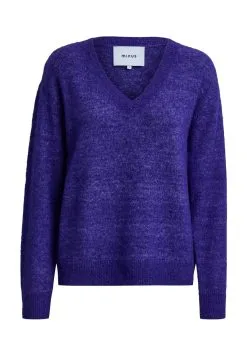 Minus Dita V-Neck - Trui - Royal Blue Melange -Minus Winkel 48c488d76f254c8281a8c577a59bb452