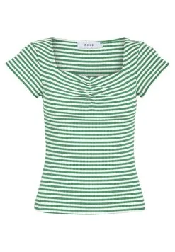 Minus Miajohanna Tee - T-Shirt Print - Green Field Stripes -Minus Winkel 495423558fb14b8dacfe9769ee8d7d87