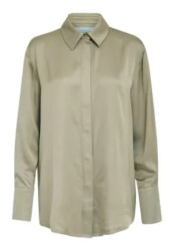 Minus Kamia Oversized - Overhemdblouse - Wood Smoke -Minus Winkel 4a072de6ecaf4f22a7e16d468f5aa1a7