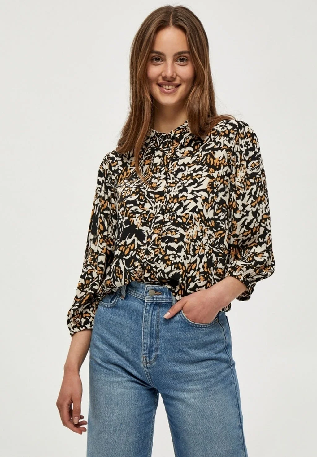 Minus Hennie - Overhemdblouse - Corn Butter Flower Print 3 Minus Hennie - Overhemdblouse - Corn Butter Flower Print