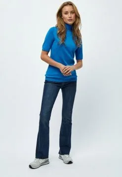 Minus Lima Roll Neck - T-Shirt Basic - Ocean Blue -Minus Winkel 4d4711b85d1440d49f970fb3f7c0ebaa