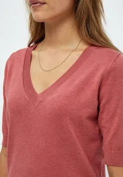 Minus Milla - T-Shirt Basic - Dusty Cedar Red Melange -Minus Winkel 52beb7ef50574f0baa0f8a4e700a1680