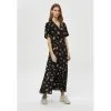Minus Maxi-Jurk - Black Flower Print
