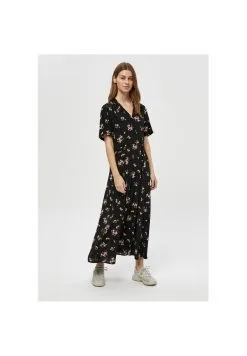 Minus Maxi-Jurk - Black Flower Print