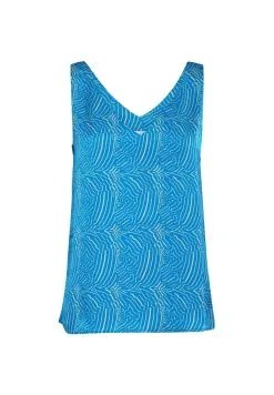 Minus Visala Grs Sleeveless - Blouse - Horizon Blue Print -Minus Winkel 552e4eba942a4352859c169398733f7b