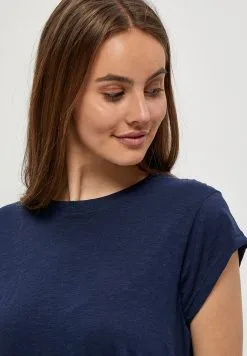 Minus Leti Tee - T-Shirt Basic - Black Iris -Minus Winkel 553514c0183f4b38832232280ad0b022