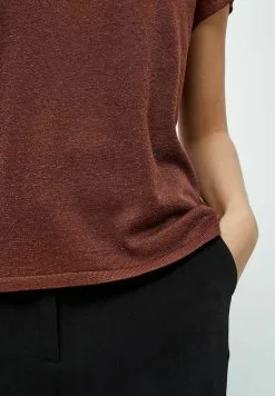 Minus Carlina- T-Shirt Basic - Dark Cinnamon Brown -Minus Winkel 55c9940b3cc946899aeecb9a8647e7ae