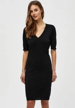 Minus Milla V Neck - Etui-Jurk - Black