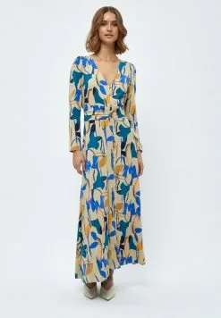Minus Binna - Maxi-Jurk - Royal Blue Flower Print